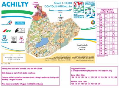 Achilty Training map Achilty Training map