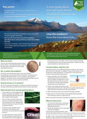 Tick leaflet image, Credit:The Highland Council Tick leaflet image, Credit:The Highland Council