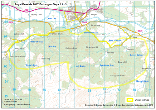 Days 1 to 3 embargoed area