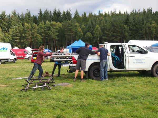 Event services crew stripping out the infrastructure