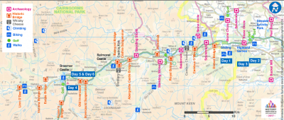 Tourism options map